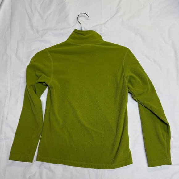 North Face Boys TKA 100 Glacier ¼ Zip Fleece Pullover, Lime Green, SIze Small - Picture 2 of 9